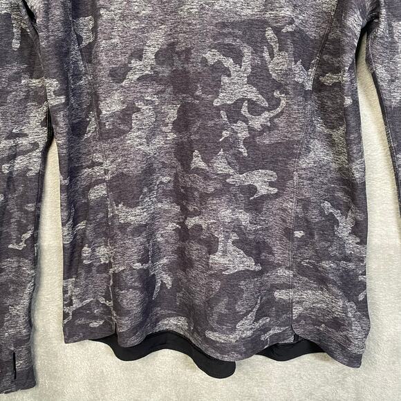 Lululemon Women Runderful Long Sleeve Shirt Size 12 Incognito Camo Activewear - Picture 5 of 11